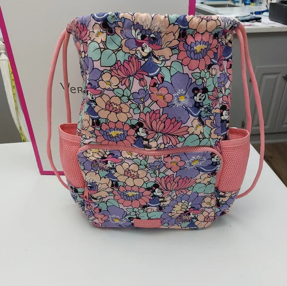 Vera Bradley Disney Drawstring Backpack Minnie\'s Garden Party Minnie Mouse Garden Party Cooler Backpack by Vera Bradley  main image 3